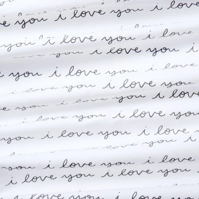 Fitted Crib Sheet I Love You - Cloud Island™ White/Gray 5 Fitted Crib Sheet I Love You - Cloud Island™ White/Gray - Image 3