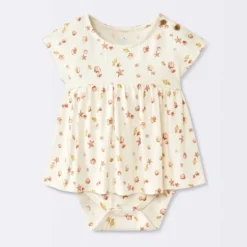 Baby Girls' Costal Ribbed Romper - Cloud Island™ White -1st Step Store GUEST 08fc809e ef32 4fd8 a3cf 3304c3d2122a