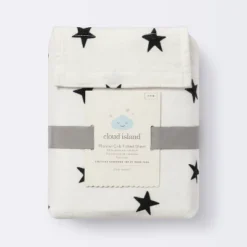 Flannel Fitted Crib Sheet Stars - Cloud Island™ - Cream/Black -1st Step Store GUEST 0a1aa77d 2b76 4ffd b2c3 2042ba7f4d9f
