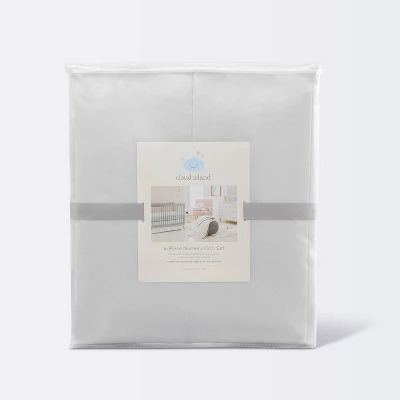 Crib Bedding Set - Gray - 4pc - Cloud Island™ 7 Crib Bedding Set - Gray - 4pc - Cloud Island™ - Image 5