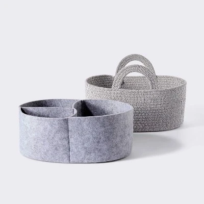 Coiled Rope Diaper Caddy With Dividers - Cloud Island™ 5 Coiled Rope Diaper Caddy With Dividers - Cloud Island™ - Image 3