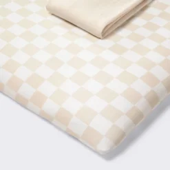 Fitted Play Yard Jersey Sheet - Cream Checks - 2pk - Cloud Island™ 9 Fitted Play Yard Jersey Sheet - Cream Checks - 2pk - Cloud Island™ -1st Step Store GUEST 14936925 bda5 4066 be44 425c94a75b07
