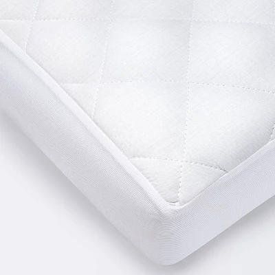 Waterproof Fitted Mini Crib Mattress Pad Cover - Cloud Island™ White 3 Waterproof Fitted Mini Crib Mattress Pad Cover - Cloud Island™ White