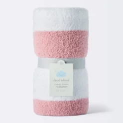 Chenille Stripe Baby Blanket - Dark Pink And White Stripe - Cloud Island™ -1st Step Store GUEST 1eac8331 cb46 469a af1b 7997a0ff89ee