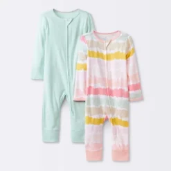 Baby Girls' 2pk Zip Romper - Cloud Island™ -1st Step Store GUEST 1f035297 eb04 47d5 8007 56efe4d860be