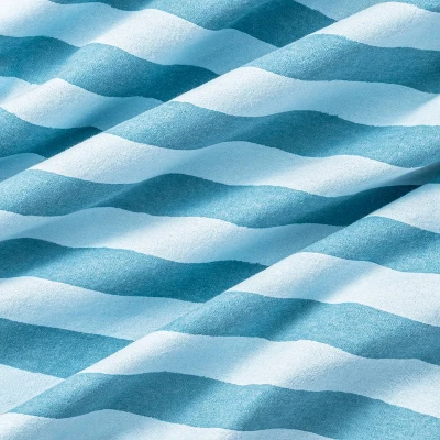 Flannel Fitted Crib Sheet - Blue Stripes - Cloud Island™ 4 Flannel Fitted Crib Sheet - Blue Stripes - Cloud Island™ - Image 2