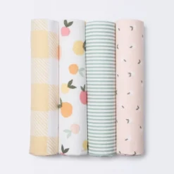Flannel Baby Blankets Citrus - Cloud Island™ 4pk -1st Step Store GUEST 266f5ff7 1456 42f1 89ae 0d0bc64a3bc0