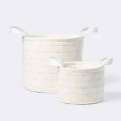 Medium Round Bin With Slub Stitching - Cream - Cloud Island™ -1st Step Store GUEST 27ed1374 de1b 4c7e 9f44 558d139f4400