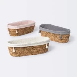 Natural Weave Oval Storage Bin With Waffle Weave Liner - Cloud Island™ 9 Natural Weave Oval Storage Bin With Waffle Weave Liner - Cloud Island™ -1st Step Store GUEST 290cd034 f4d7 4299 823d 2ffe34079b0e
