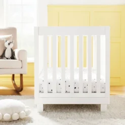 Fitted Crib Sheet Scatter Dot - Cloud Island™ - Black/Cream