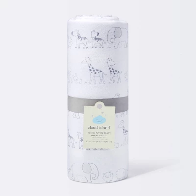 Jersey Knit Reversible Blanket Two By Two - Cloud Island™ Gray 5 Jersey Knit Reversible Blanket Two By Two - Cloud Island™ Gray - Image 3