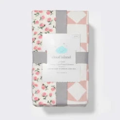 Fitted Jersey Crib Sheet - Ditsy Rose - 2pk - Cloud Island™ -1st Step Store GUEST 2e691647 7c64 4504 a427 1ce9fb76376c