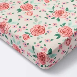 Cotton Fitted Crib Sheet - Large Floral Blooms - Cloud Island™ -1st Step Store GUEST 30de2621 c761 4ffe bf27 cdf206829525
