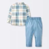Baby Boys' Flannel Button-Down Top & Pants Set - Cloud Island™ Blue -1st Step Store GUEST 35a3f778 c86f 4768 90a6 56f110d45474
