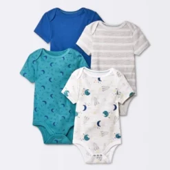 Baby 4pk Short Sleeve Bodysuit - Cloud Island™ Blue -1st Step Store GUEST 38142cdc 1d05 442d ba26 7b8eb58bc361