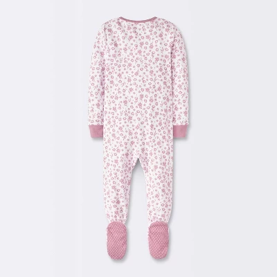 Baby Girls' 3pk Floral Tight Fit Sleep N' Play - Cloud Island™ Peach 3 Baby Girls' 3pk Floral Tight Fit Sleep N' Play - Cloud Island™ Peach