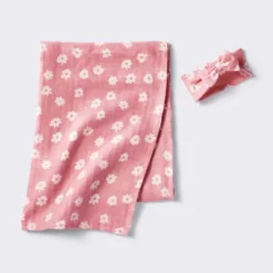 Hospital Muslin Swaddle And Headwrap Gift Set - Pink - Cloud Island™ -1st Step Store GUEST 3a7c08cf 7833 49b6 867e 39f673d8cb98