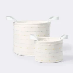 Round Bin With Slub Stitching - Cloud Island™ -1st Step Store GUEST 3c63ee2c 6f0d 48d3 86a4 56bb04069c8f