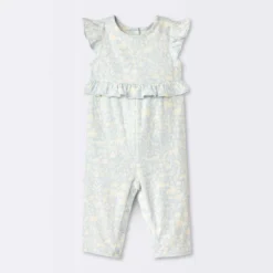 Baby Girls' Long Leg Floral Romper - Cloud Island™ Blue -1st Step Store GUEST 3c8b5624 8490 49a1 a680 d45fcf92e050