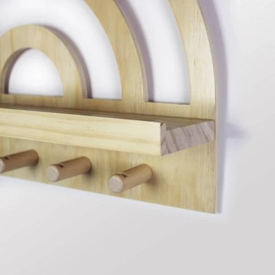 Rainbow Wooden Shelf Natural Wood - Cloud Island™ 4 Rainbow Wooden Shelf Natural Wood - Cloud Island™ - Image 2