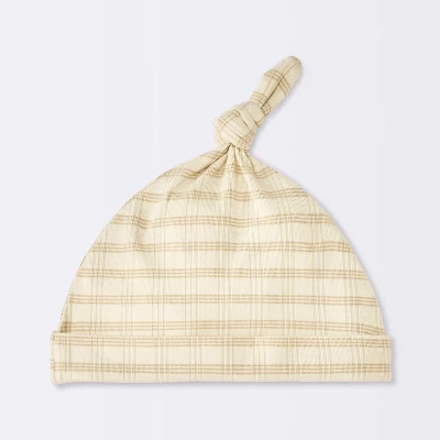 Baby Jacquard Checkered Romper & Hat - Cloud Island™ Tan 4 Baby Jacquard Checkered Romper & Hat - Cloud Island™ Tan - Image 2