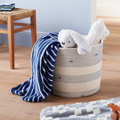 Toddler Bed Plush Blanket - Cloud Island™ Navy Stripe 3 Toddler Bed Plush Blanket - Cloud Island™ Navy Stripe