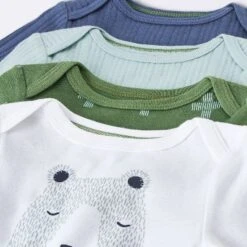 Baby Boys' 4pk Bear Long Sleeve Bodysuits - Cloud Island™ Ivory/Blue/Green -1st Step Store GUEST 5842833d a2fc 44cf 9d6f bbcc179f22fe