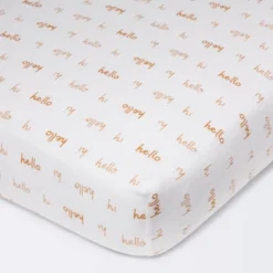 Flannel Fitted Crib Sheet Hello Script - Cloud Island™ -1st Step Store GUEST 5aaad789 aa60 4d51 822b ef5c3c5a98a2