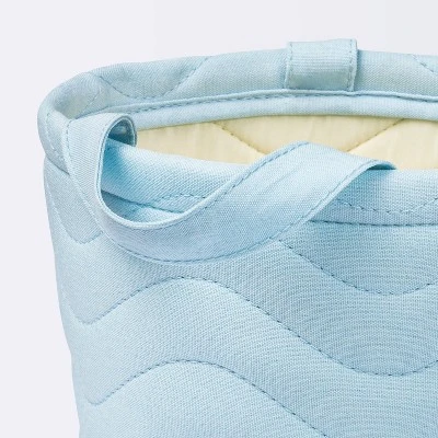 Quilted Fabric Small Round Storage Basket - Cloud Island™ 4 Quilted Fabric Small Round Storage Basket - Cloud Island™ - Image 2
