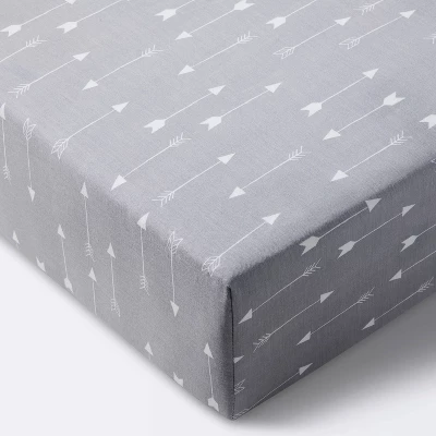 Fitted Crib Sheet Arrows - Cloud Island™ Gray 7 Fitted Crib Sheet Arrows - Cloud Island™ Gray - Image 5