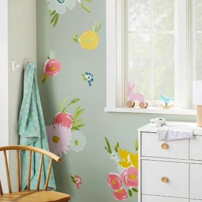 Wall Decal Floral 9pc - Cloud Island™ Pink 3 Wall Decal Floral 9pc - Cloud Island™ Pink