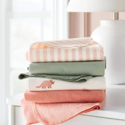 Flannel Baby Blanket - Coral Dinosaurs - 4pk - Cloud Island™