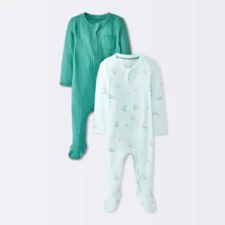 Baby Boys' 2pk Cozy Wide Ribbed Animals Sleep N' Play - Cloud Island™ Blue -1st Step Store GUEST 6df9f6ca 37cb 46f7 97fd cad6e17ce3e8