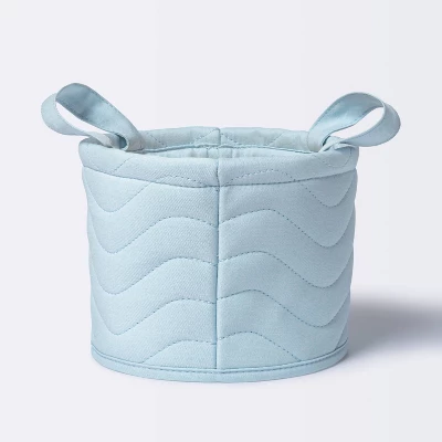 Quilted Fabric Small Round Storage Basket - Cloud Island™ 6 Quilted Fabric Small Round Storage Basket - Cloud Island™ - Image 4