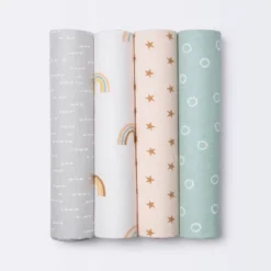 Flannel Baby Blankets Rainbow - Cloud Island™ 4pk 7 Flannel Baby Blankets Rainbow - Cloud Island™ 4pk -1st Step Store GUEST 7e6e6d41 5d19 4627 bade d95e01d221dc