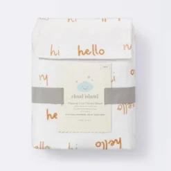 Flannel Fitted Crib Sheet Hello Script - Cloud Island™ -1st Step Store GUEST 80d6e418 5617 46b1 a0aa 31ef3d9550b8