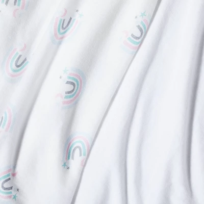 Fitted Jersey Crib Sheet Love To Dream - Rainbows/White - 2pk - Cloud Island™ 4 Fitted Jersey Crib Sheet Love To Dream - Rainbows/White - 2pk - Cloud Island™ - Image 2