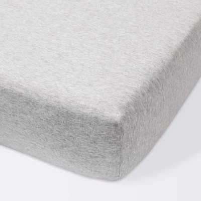 Fitted Jersey Crib Sheet Knit Heather Gray - Cloud Island™ Gray 7 Fitted Jersey Crib Sheet Knit Heather Gray - Cloud Island™ Gray - Image 5