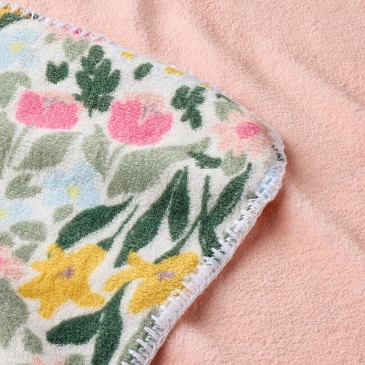 Plush Baby Blanket - Painterly Floral - Cloud Island™ 4 Plush Baby Blanket - Painterly Floral - Cloud Island™ - Image 2