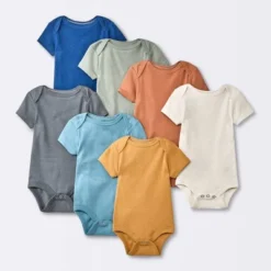 Baby 7pk Short Sleeve Bodysuit - Cloud Island™ Orange -1st Step Store GUEST 8e7dcfba fc0d 4fdf 944f 676de88c2f1b