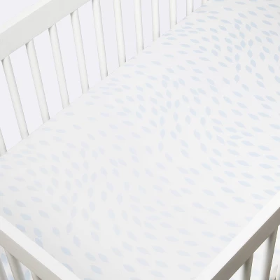 Fitted Crib Sheet - Cloud Island™ School Of Fish Light Blue And White 4 Fitted Crib Sheet - Cloud Island™ School Of Fish Light Blue And White - Image 2