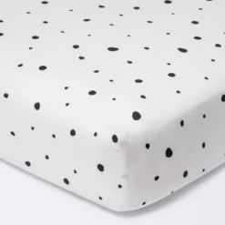 Fitted Crib Sheet Scatter Dot - Cloud Island™ - Black/Cream -1st Step Store GUEST 90412edc 7683 4a33 b8e9 8a122484c847