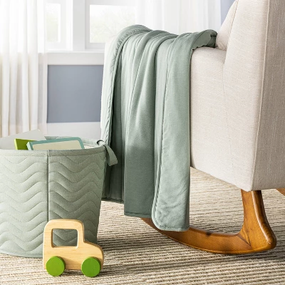 Rayon From Bamboo Quilted Baby Blanket - Green - Cloud Island™ 3 Rayon From Bamboo Quilted Baby Blanket - Green - Cloud Island™