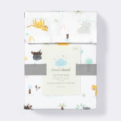 Fitted Crib Sheet Jungle Animals - Cloud Island™ 5 Fitted Crib Sheet Jungle Animals - Cloud Island™ - Image 3