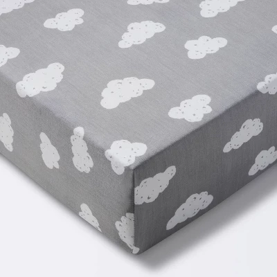 Crib Fitted Sheet Clouds - Cloud Island™ Gray 7 Crib Fitted Sheet Clouds - Cloud Island™ Gray - Image 5
