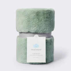 Solid Satin Edge Plush Blanket - Green - Cloud Island™ -1st Step Store GUEST 9c42ab8d de2b 4a01 9fb6 c37519399c30