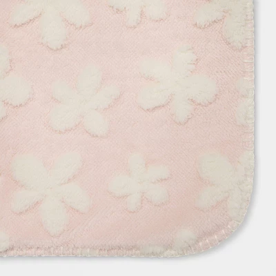 Plush Stroller Blanket Daisy - Cloud Island™ Pink 4 Plush Stroller Blanket Daisy - Cloud Island™ Pink - Image 2
