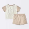 Baby Boys' Beach Club Cargo Top & Shorts Set - Cloud Island™ Cream -1st Step Store GUEST a3a67161 da34 4116 8519 8818988134c7