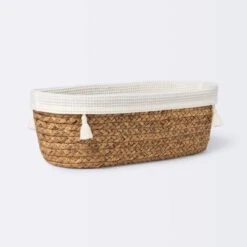 Natural Weave Oval Storage Bin With Waffle Weave Liner - Cloud Island™ 10 Natural Weave Oval Storage Bin With Waffle Weave Liner - Cloud Island™ -1st Step Store GUEST a3de4f61 51cd 4f96 91ff 73a5dc516147