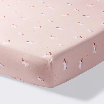 Cotton Fitted Crib Sheet - Unicorn - Cloud Island™ 6 Cotton Fitted Crib Sheet - Unicorn - Cloud Island™ - Image 4